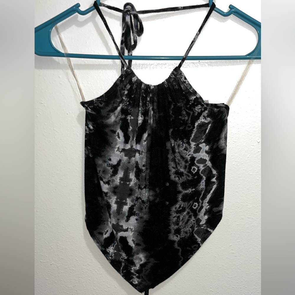 TIE DYE SCRUNCH TIE TOP AND BACKLESS TIE BACK